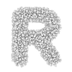 3d Bricks creative cartoon cute decorative letter R