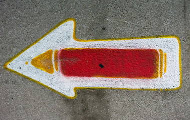 Just a basic print of arrow on the floor