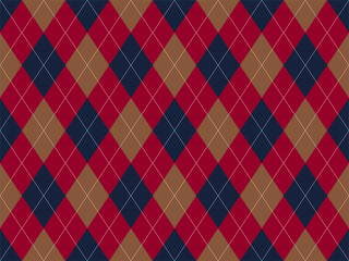 Argyle pattern seamless. Fabric texture background. Classic argill vector ornament - 369906232