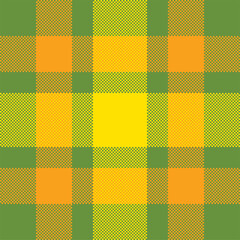 Pixel background vector design. Modern seamless pattern plaid. Square texture fabric. Tartan scottish textile. Beauty color madras ornament.