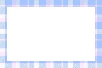 Vintage frame vector. Scottish border pattern retro style. Tartan plaid ornament.
