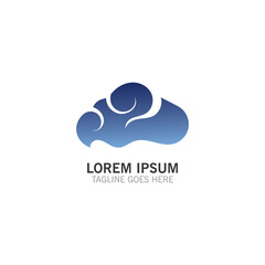 Cloud logo simple creative template vector illustration design icon