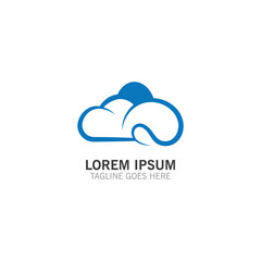 Cloud logo simple creative template vector illustration design icon