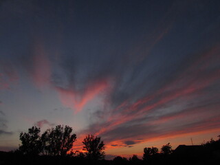 Fototapeta premium red sunset sky