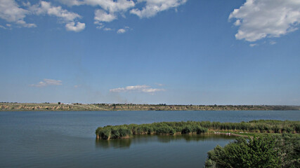 clouds over the river