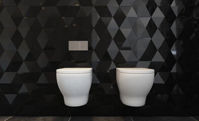 Bathroom interior bathtub. 3D rendering.