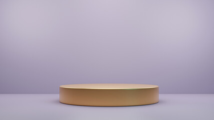 Cylinder podiums on background. Abstract pedestal scene with geometrical. Scene to show cosmetic products presentation. Mock up design empty space. Showcase,shopfront,display case,3d render..