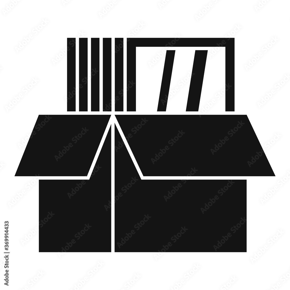 Poster windows installation box icon. simple illustration of windows installation box vector icon for web d