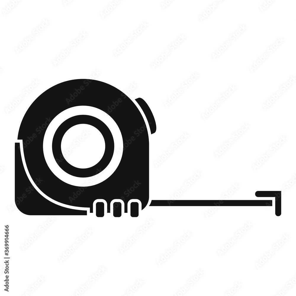 Poster measurement tape icon. simple illustration of measurement tape vector icon for web design isolated o
