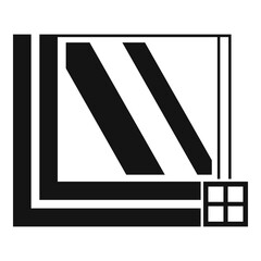 Windows section icon. Simple illustration of windows section vector icon for web design isolated on white background