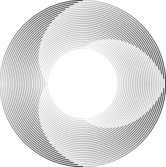 Lines in Circle Form . Spiral Vector Illustration .Technology round. Wave Logo . Design element . Abstract Geometric shape .