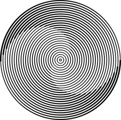 Lines in Circle Form . Spiral Vector Illustration .Technology round. Wave Logo . Design element . Abstract Geometric shape .