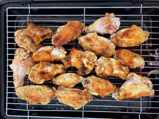 close up grilled chicken, selective focus.