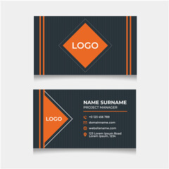 Elegant Minimal Business Card Design Vector Template.