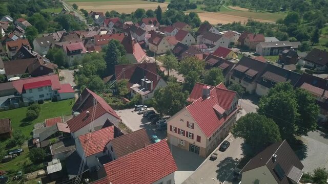 Aerial shot of district Hepsisau in Germany 7 of 11