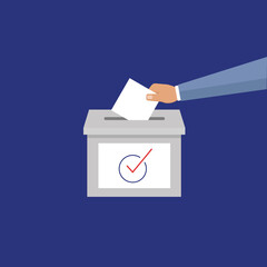 The hand that lowers the bill into the ballot box with its vote for the president