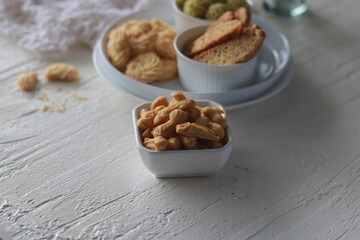 Assorted nice biscuits on the table