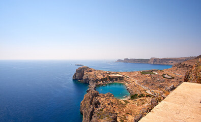 St Paul's Bay from Lindos Acropolis