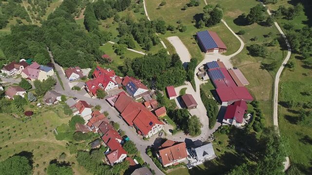 Aerial shot of district Haeringen in Germany 5 of 5