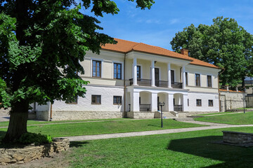 Fototapeta na wymiar Courtyard of the Capriana monastery in Moldova