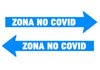 Zona No Covid - Frecce Sx e Dx Blu