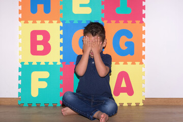 Little boy who lies about emotions