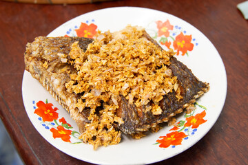 Deep fried Tilapia with Crispy Garlic