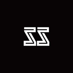 Obraz premium SS monogram logo with abstract line