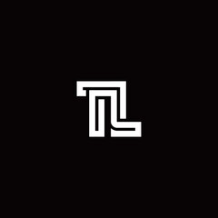 TL monogram logo with abstract line
