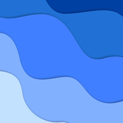 3D abstract background and paper cut shapes, vector illustration