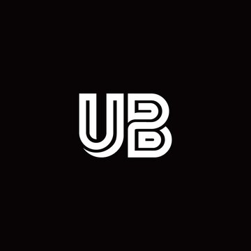 UB monogram logo with abstract line