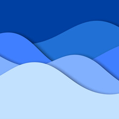 Fototapeta premium 3D abstract background and paper cut shapes, vector illustration