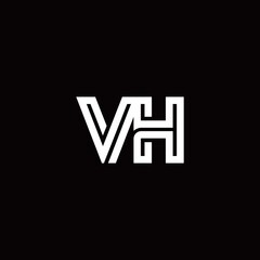 VH monogram logo with abstract line