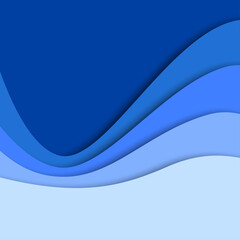 3D abstract background and paper cut shapes, vector illustration