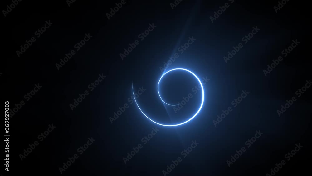 Poster abstract circular space laser light stroke background/ 4k animation of an abstract laser light ray f