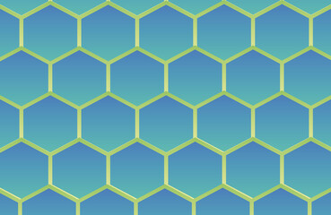 The patterns of the hexagon.