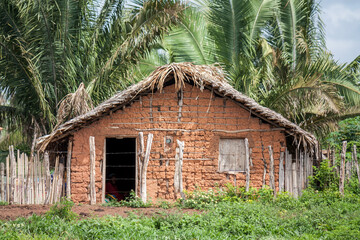 Typical mud house of the poor regions of the countryside of Brazil