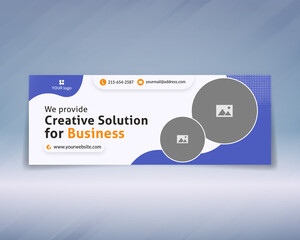 Business facebook timeline cover banner design template