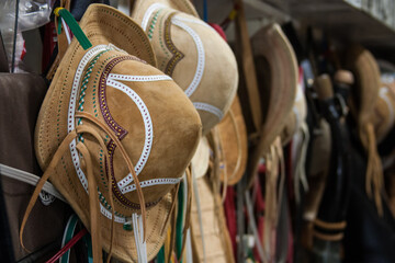 Typical leather hat from cowboys from northest region of Brazil