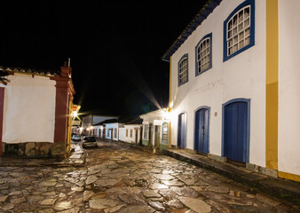 Fototapeta na wymiar Night view of city of Tiradentes - Minas Gerais - Brazil