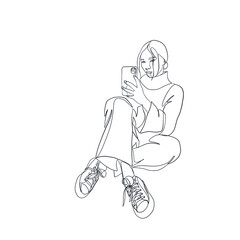 Minimal line vector woman. Linear glamour portrait woman. Portrait of girl. Linear glamour logo in minimal style for beauty salon, beautician, makeup artist, stylist. Hand drawn art.