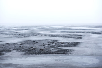 Fototapeta premium The beautiful and curious tidal mud flat.