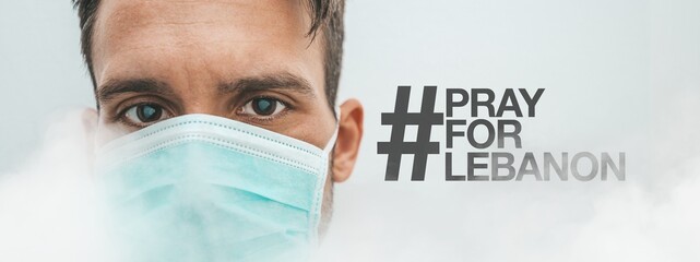 Pray for Lebanon Beirut Concept