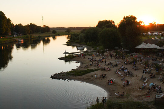 Sommerabend an der Weser in Rinteln