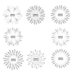 Radial halftone dots in Circle Form for comic books . fireworks Explosion background . Vector Illustration . Starburst
 round Logo . Circular Design element . Abstract Geometric star rays . Sunburst .