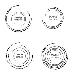 Halftone dots in circle form. round logo . vector dotted frame . design element