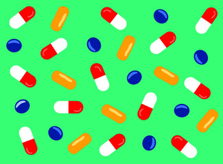 vector background set of various tablets