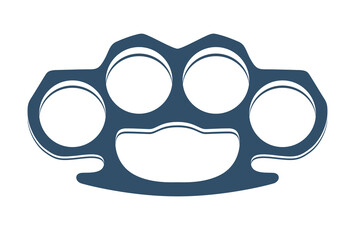 Brass knuckles isolated on white vector illustration.