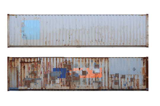 Scratch container Cut white background