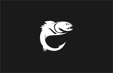 Abstract Fish Bait Logo